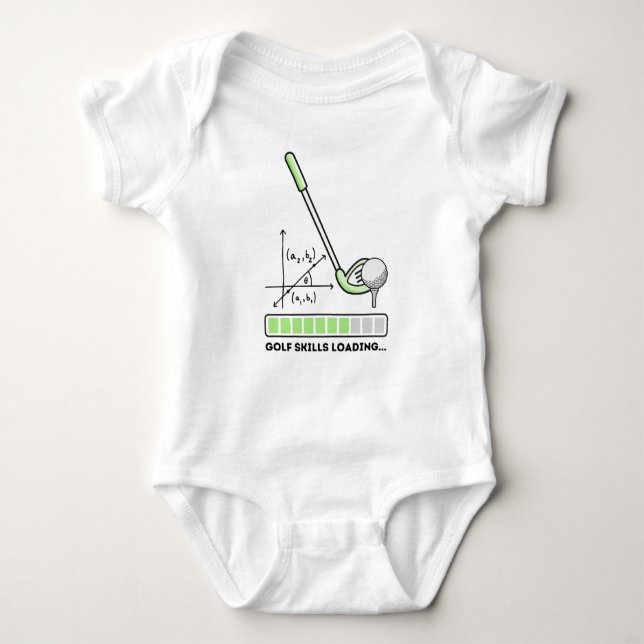Cute Golf Skills Loading Baby Bodysuit (Front)
