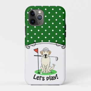 Cute Golf Yellow Labrador Retriever Dog Case-Mate iPhone Case