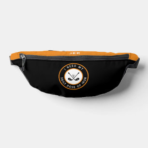 Cute Golfer Humour Funny Golf Club Black Orange Fu Bum Bags