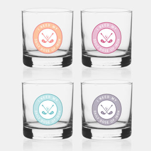 Cute Golfer Humour Funny Golf Iron Sports Gift Set Whiskey Glass