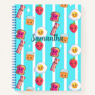 Cute Good Morning Delicious Breakfast  Notebook