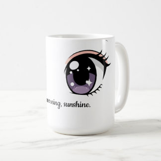 Cute Good Morning Eyes Mug – Funny Coffee Cup Gift