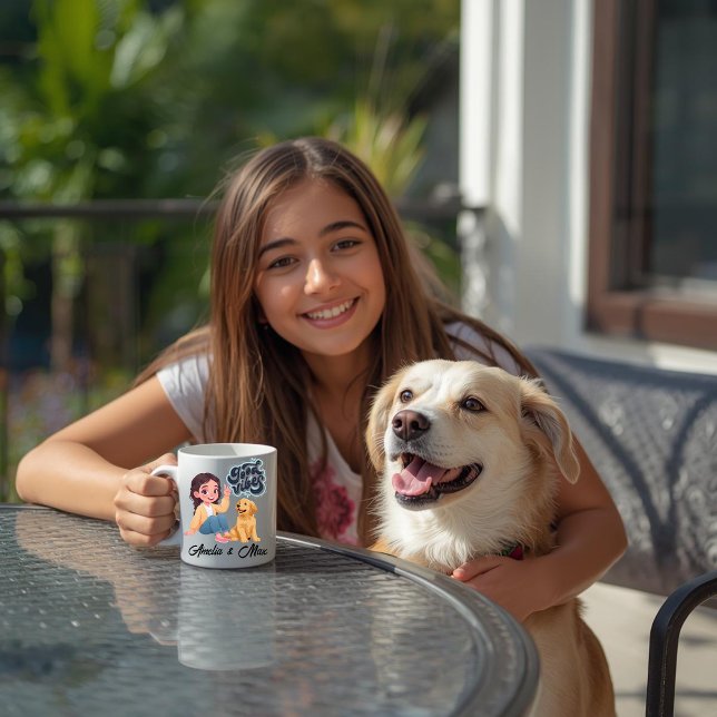 Cute “Good Vibes” Team Personalised Mug (Creator Uploaded)