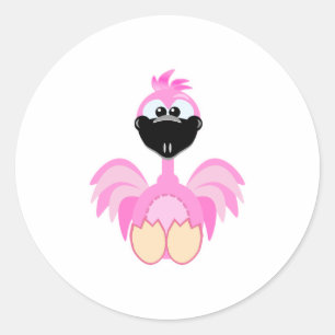 Cute Goofkins flamingo Classic Round Sticker