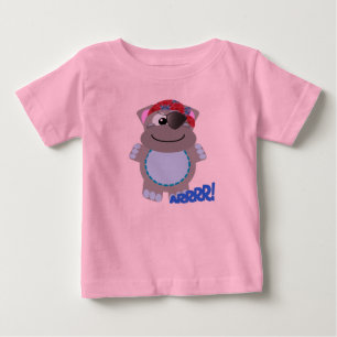 Cute Goofkins hippo pirate Baby T-Shirt