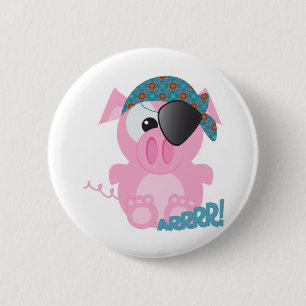 Cute Goofkins piggy pirate 6 Cm Round Badge