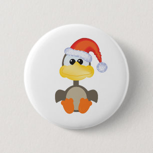 Cute Goofkins Xmas goose santa 6 Cm Round Badge