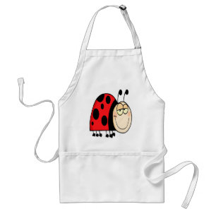 cute goofy cartoon grinning little ladybug standard apron