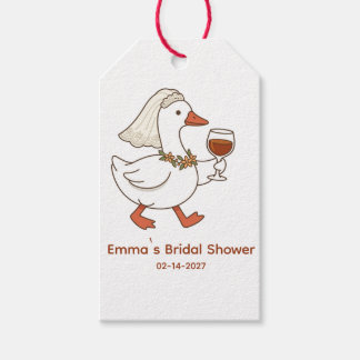 Cute Goose Bridal Shower Personalized Design Gift Tags
