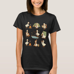 Cute goose camping funny outdoor lovers camping T-Shirt