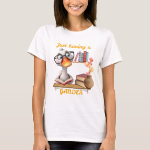 Cute goose design, nerdy, geeky goose T-Shirt
