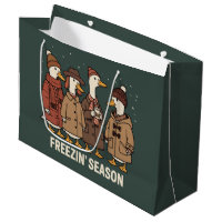Cute Goose Freezin' Season Winter Cosy Fall Duck