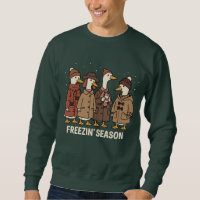 Cute Goose Freezin' Season Winter Cosy Fall Duck 