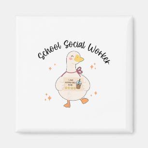 Cute Goose Social Worker Case Manager Apparel Ment Magnet