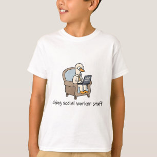 Cute Goose Social Worker Case Manager Mental Healt T-Shirt