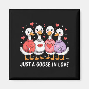 Cute Goose Valentine Love Cozy Animal  Magnet