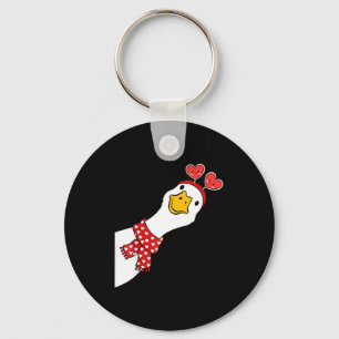 Cute Goose Xoxo Be Mine Happy Valentine's Day Wome Key Ring