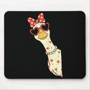 Cute Goose Xoxo Be Mine Happy Valentine's Day Wome Mouse Pad