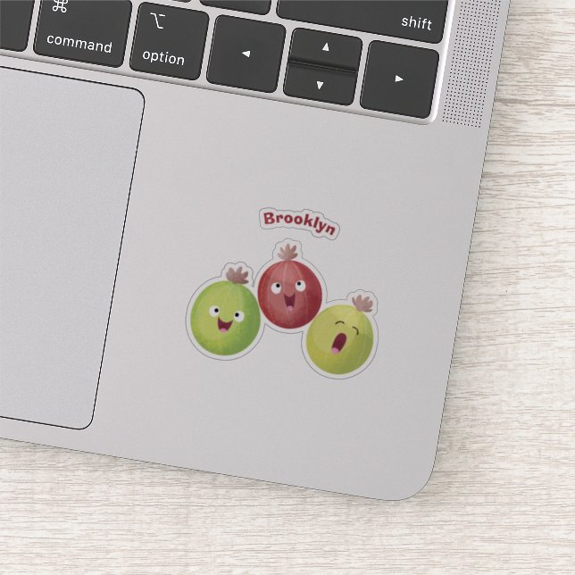 Cute gooseberry trio singing cartoon (Detail)