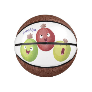 Cute gooseberry trio singing cartoon mini basketball