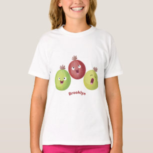 Cute gooseberry trio singing cartoon T-Shirt