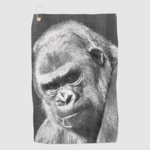 CUTE GORILLA GOLF TOWEL