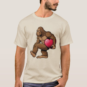 Cute Gorilla Holding Heart T-Shirt