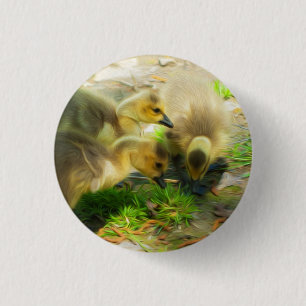 Cute Gosling 3 Cm Round Badge