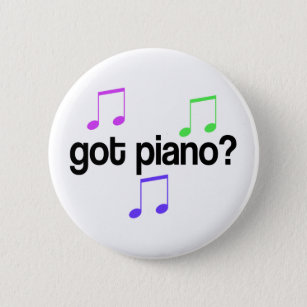 Cute Got Piano Music Gift 6 Cm Round Badge