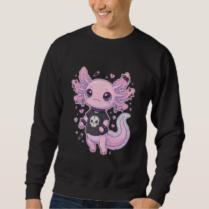 Cute Goth Axolotl Pastel Kawaii Emo Axolotl Punk W Sweatshirt