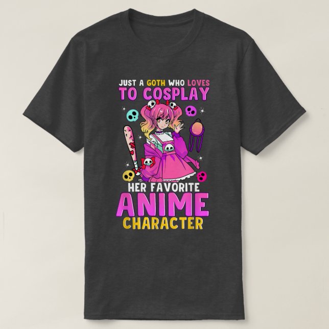 Cute Goth Girl Love To Cosplay Anime Pastel Goth C T-Shirt (Design Front)