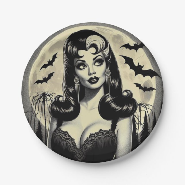 Cute Goth Girl Paper Plate (Front)