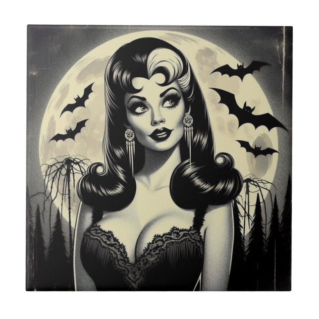 Cute Goth Girl Tile (Front)