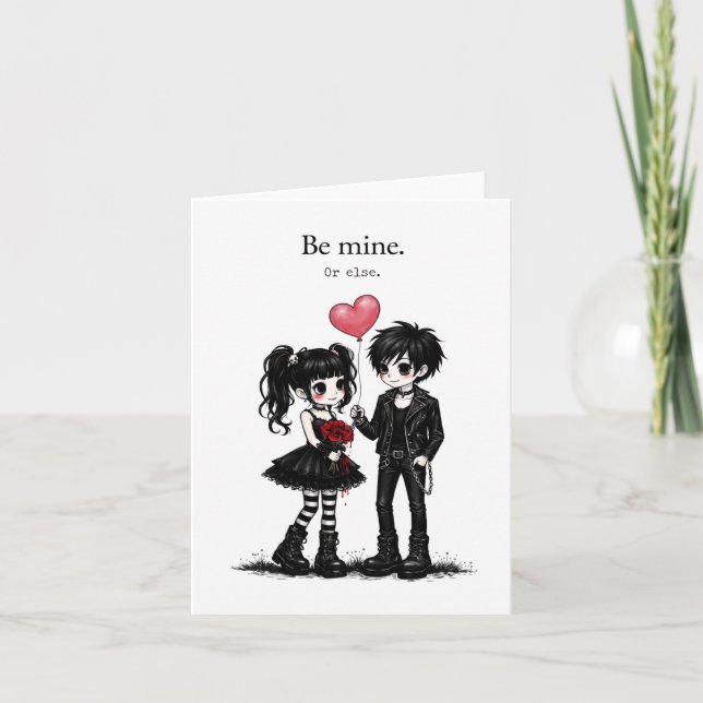 Cute Goth Pattern Card Back | Dark Romance (Front)