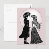 Cute Gothic Emo Kids Kiss Valentine's Day 