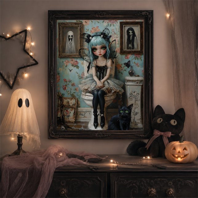 Cute Gothic Fairy Doll Halloween Wall Art (Creator Uploaded)