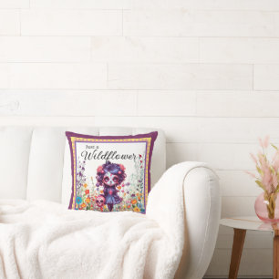 Cute Gothic Garden Sugar Skull Cushion