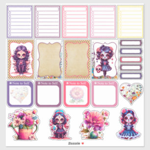 Cute Gothic Garden Sugar Skull - Planner 2