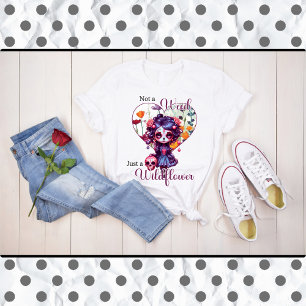 Cute Gothic Garden Sugar Skull T-Shirt