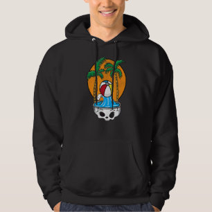 Cute Gothic Skull Tropical Beach For Goth Hoodie