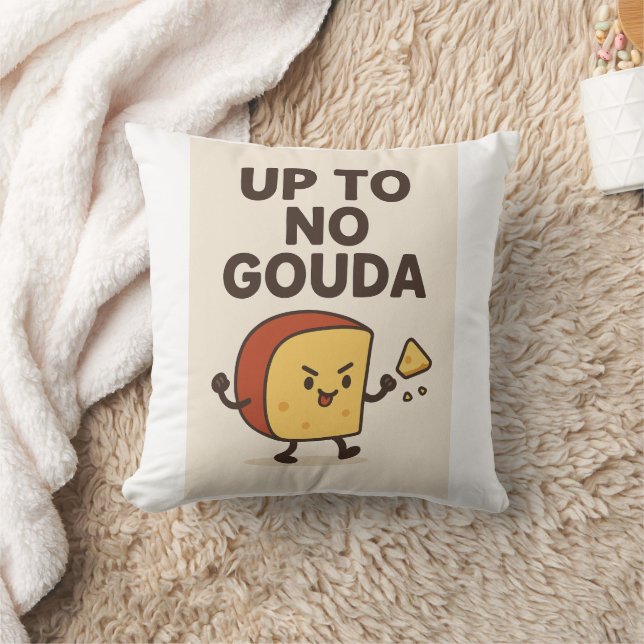 Cute Gouda Cartoon Pillow – Funny  (Blanket)