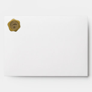 Cute Graduate Caps & Seal Initials Envelope