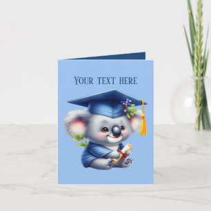 Cute Graduation add message koala bear Card