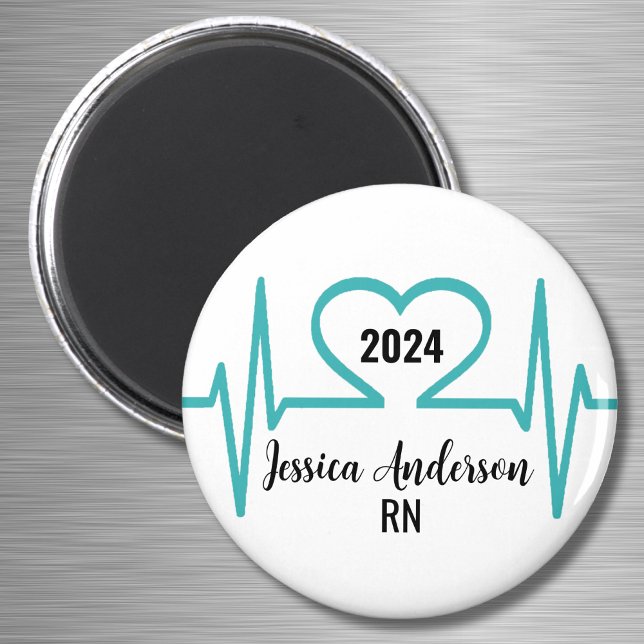 Cute Graduation Doctor Nurse Caregiver Medical Magnet (Cute Graduation Heart Beat Doctor Nurse Medical Magnet)