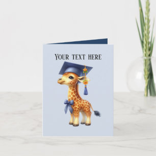Cute Graduation giraffe add message  Card