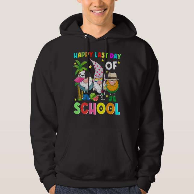 Cute Graduation Gnomes Hello Summer Happy Last Day Hoodie (Front)