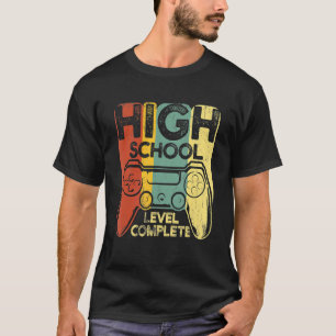 Cute Graduation High School Level Complete Senior T-Shirt