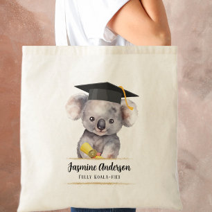 Cute Graduation Koala personalised Tote Bag