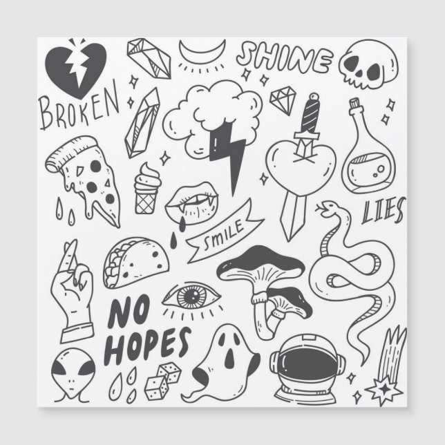 Cute Graffiti: Doodle Art Set. (Front)