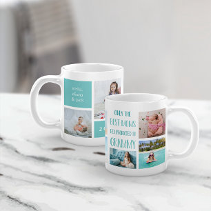 Cute Grammy Grandchildren Photo Collage Coffee Mug